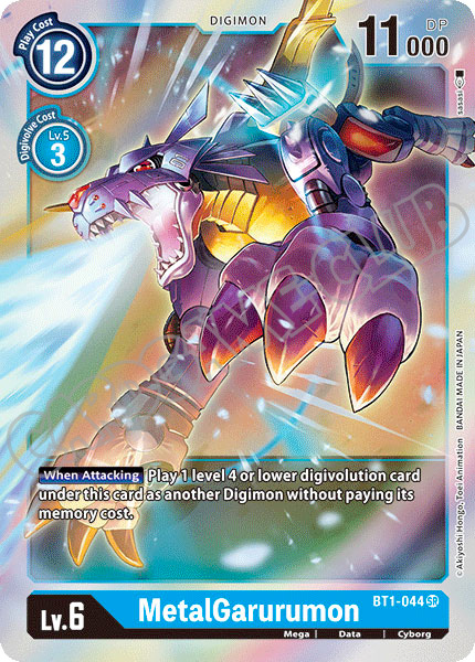 BT01-EN044 MetalGarurumon super rara foil (EN) -NEAR MINT-
