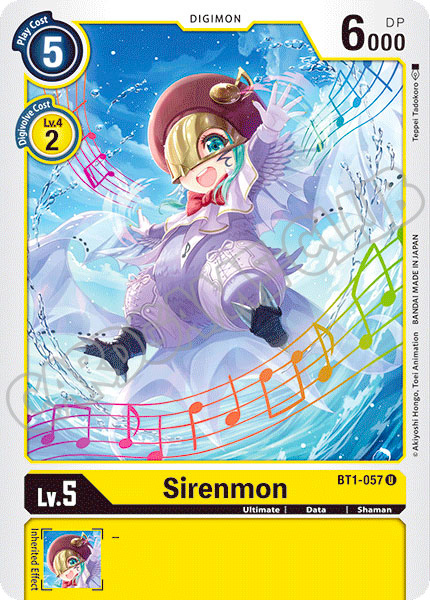 BT01-EN057 Sirenmon non comune normale (EN) -NEAR MINT-