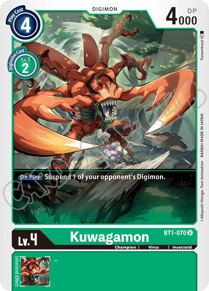 BT01-EN070 Kuwagamon non comune normale (EN) -NEAR MINT-