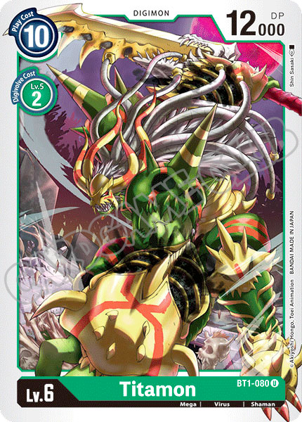 BT01-EN080 Titamon non comune normale (EN) -NEAR MINT-