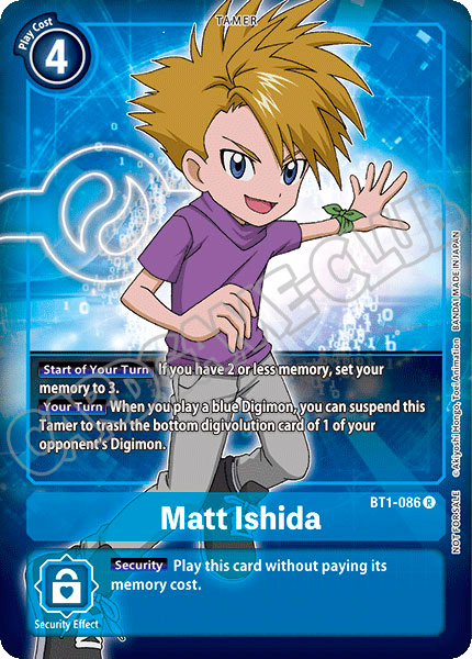 BT01-EN086 Matt Ishida rara foil parallela (EN) -NEAR MINT-