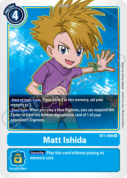 BT01-EN086 Matt Ishida rara normale (EN) -NEAR MINT-