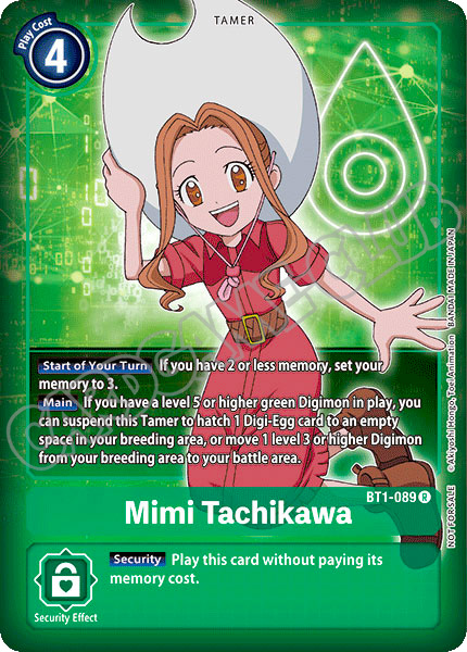 BT01-EN089 Mimi Tachikawa rara foil parallela (EN) -NEAR MINT-