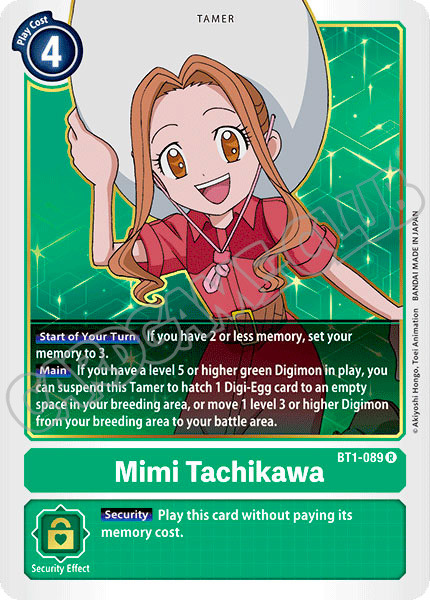 BT01-EN089 Mimi Tachikawa rara normale (EN) -NEAR MINT-