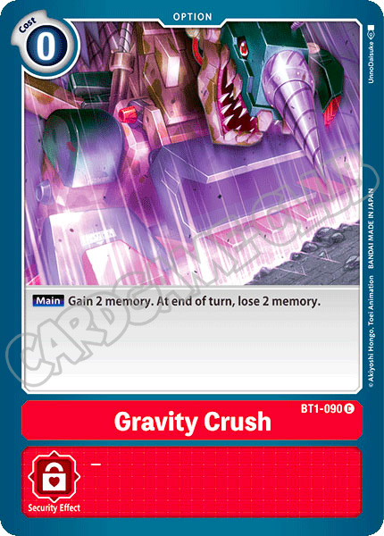 BT01-EN090 Gravity Crush comune normale (EN) -NEAR MINT-