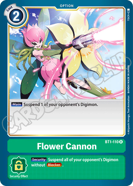 BT01-EN110 Flower Cannon rara normale (EN) -NEAR MINT-