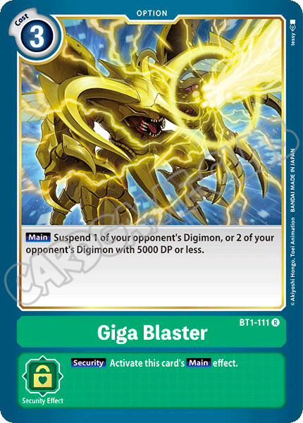 BT01-EN111 Giga Blaster rara normale (EN) -NEAR MINT-