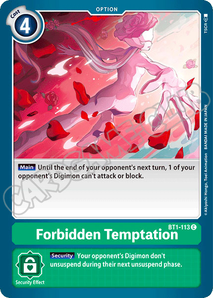 BT01-EN113 Forbidden Temptation comune normale (EN) -NEAR MINT-