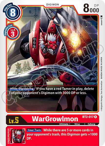 BT02-EN017 WarGrowlmon rara normale (EN) -NEAR MINT-