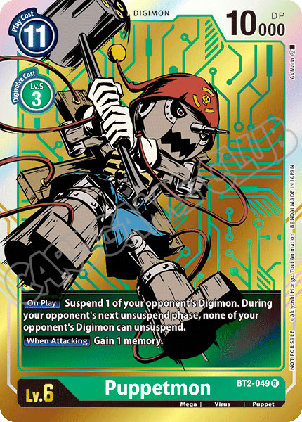 BT02-EN049 Puppetmon rara foil parallela (EN) -NEAR MINT-