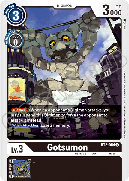 BT02-EN054 Gotsumon non comune normale (EN) -NEAR MINT-