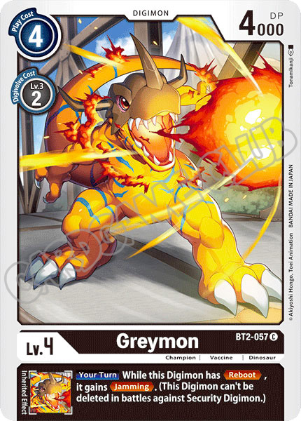BT02-EN057 Greymon comune normale (EN) -NEAR MINT-