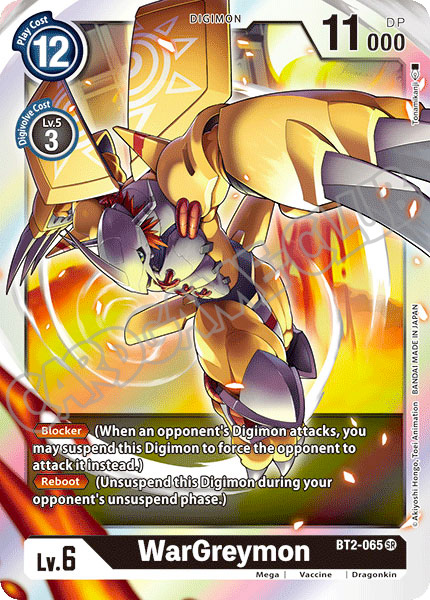 BT02-EN065 WarGreymon super rara foil (EN) -NEAR MINT-