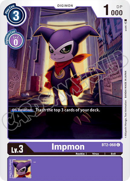 BT02-EN068 Impmon comune normale (EN) -NEAR MINT-