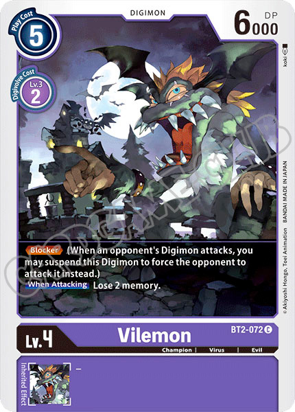 BT02-EN072 Vilemon comune normale (EN) -NEAR MINT-