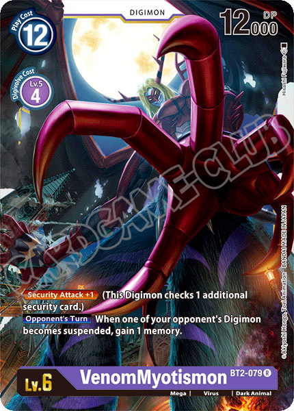 BT02-EN079 VenomMyotismon rara normale (EN) -NEAR MINT-