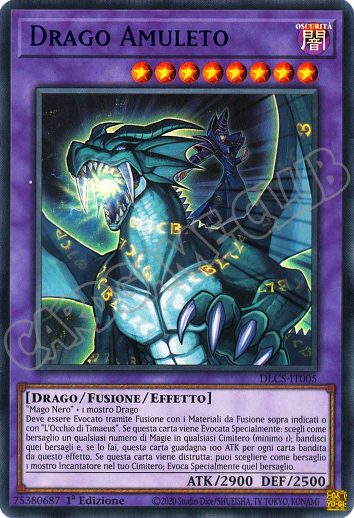 DLCS1IT005 Drago Amuleto (scritta blu) ultra rara 1a edizione (IT)