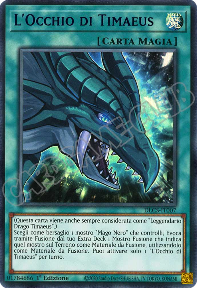 DLCS1IT007 L'Occhio di Timaeus (scritta blu) ultra rara 1a edizione (IT)