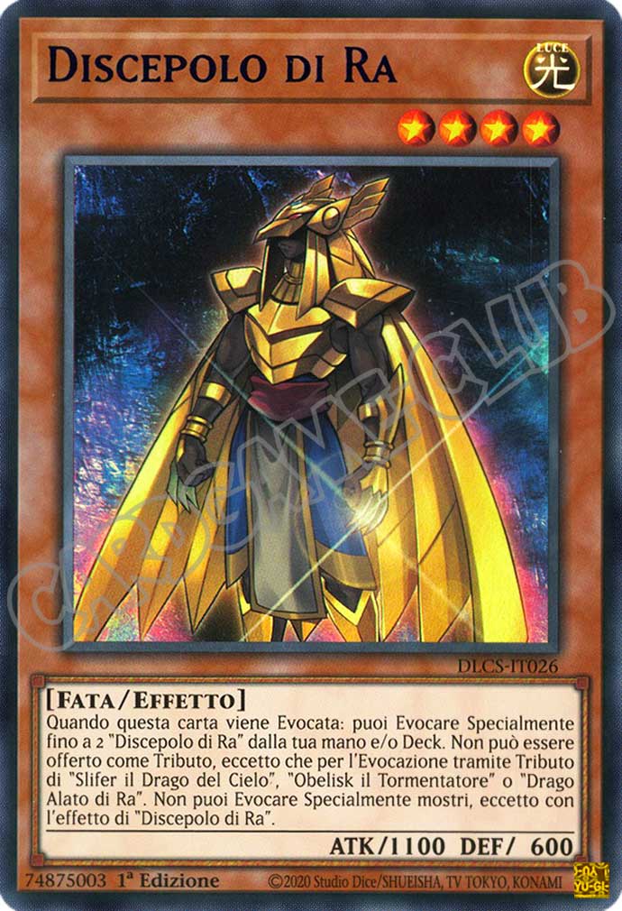 DLCS1IT026 Discepolo di Ra (scritta blu) ultra rara 1a edizione (IT)