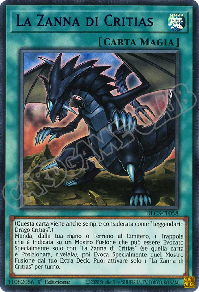 DLCS1IT058 La Zanna di Critias (scritta blu) ultra rara 1a edizione (IT)