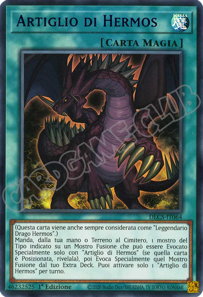 DLCS1IT064 Artiglio di Hermos (scritta blu) ultra rara 1a edizione (IT)