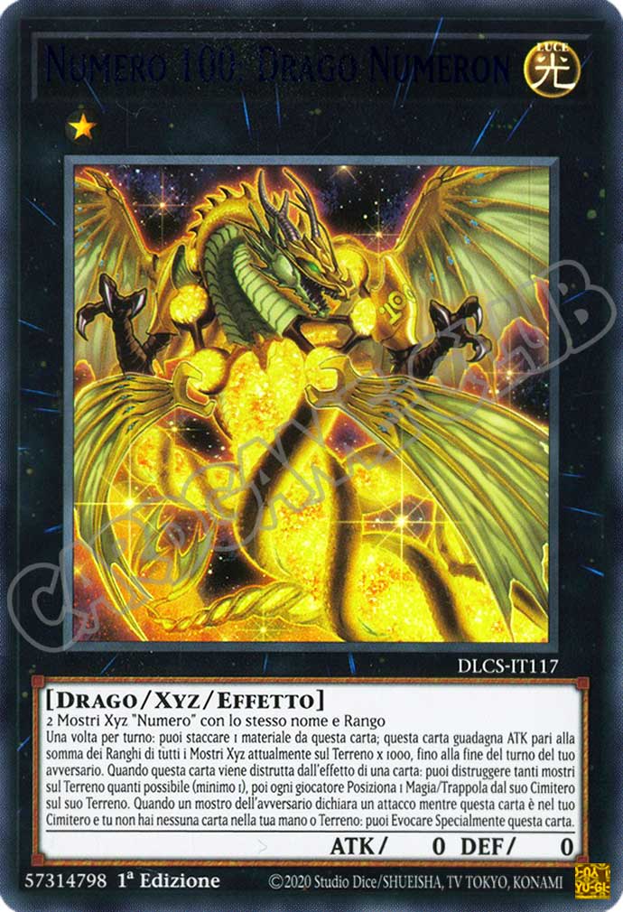 DLCS1IT117 Numero 100: Drago Numeron (scritta blu) ultra rara 1a edizione (IT)