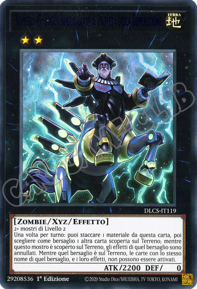 DLCS1IT119 Numero 45: Logos Sbriciolante il Profeta della Demolizione (scritta blu) ultra rara 1a edizione (IT)