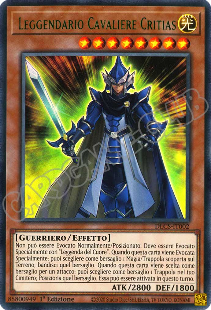 DLCS2IT002 Leggendario Cavaliere Critias (scritta verde) ultra rara 1a edizione (IT)