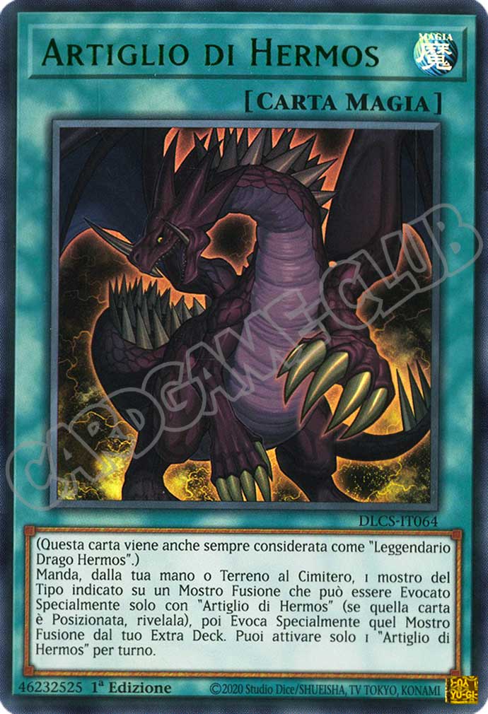 DLCS2IT064 Artiglio di Hermos (scritta verde) ultra rara 1a edizione (IT)