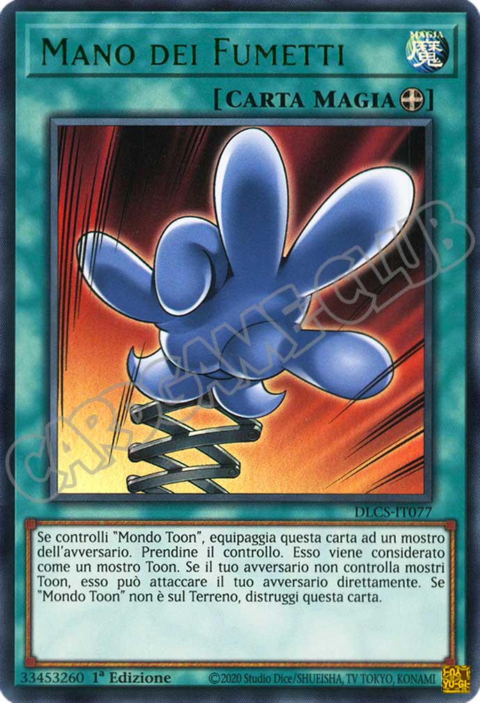 DLCS2IT077 Mano dei Fumetti (scritta verde) ultra rara 1a edizione (IT)