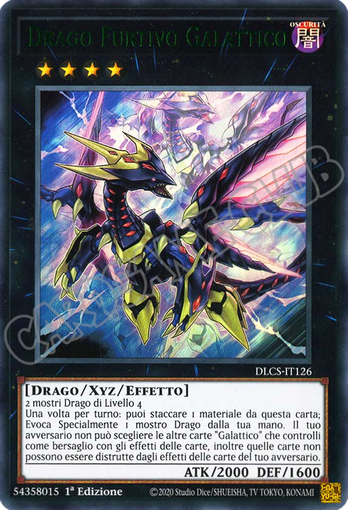 DLCS2IT126 Drago Furtivo Galattico (scritta verde) ultra rara 1a edizione (IT)