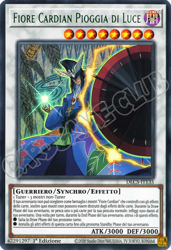 DLCS2IT135 Fiore Cardian Pioggia di Luce (scritta verde) ultra rara 1a edizione (IT)