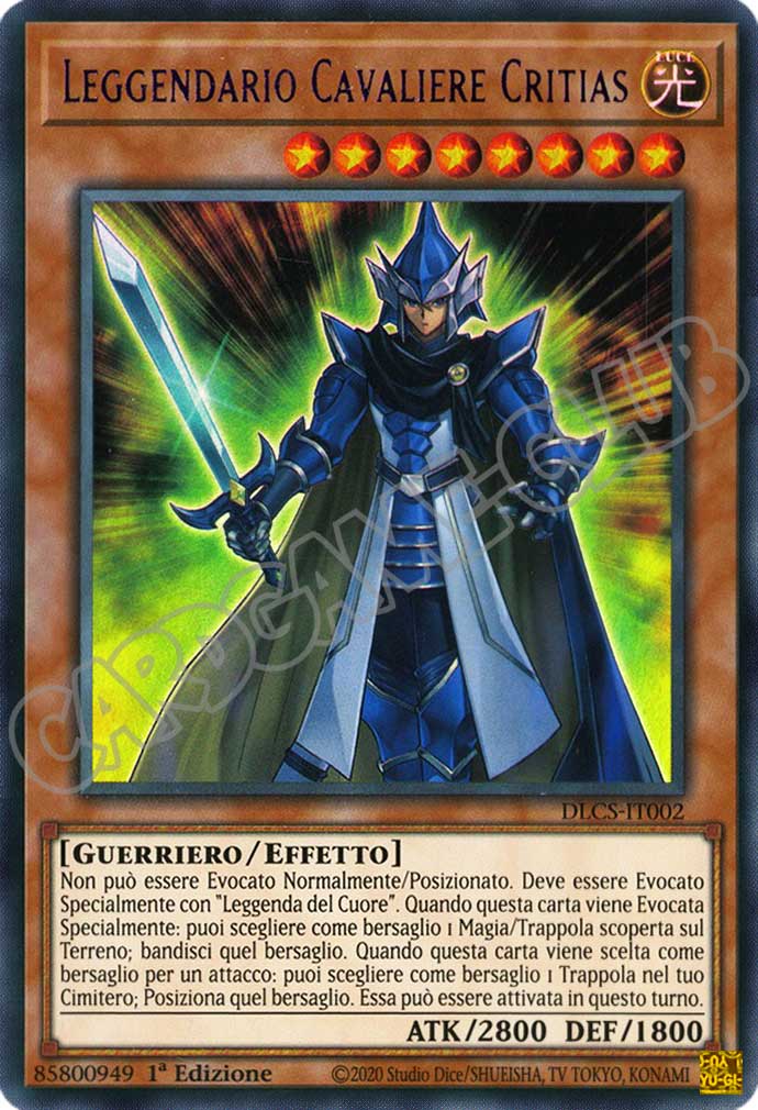 DLCS3IT002 Leggendario Cavaliere Critias (scritta viola) ultra rara 1a edizione (IT)
