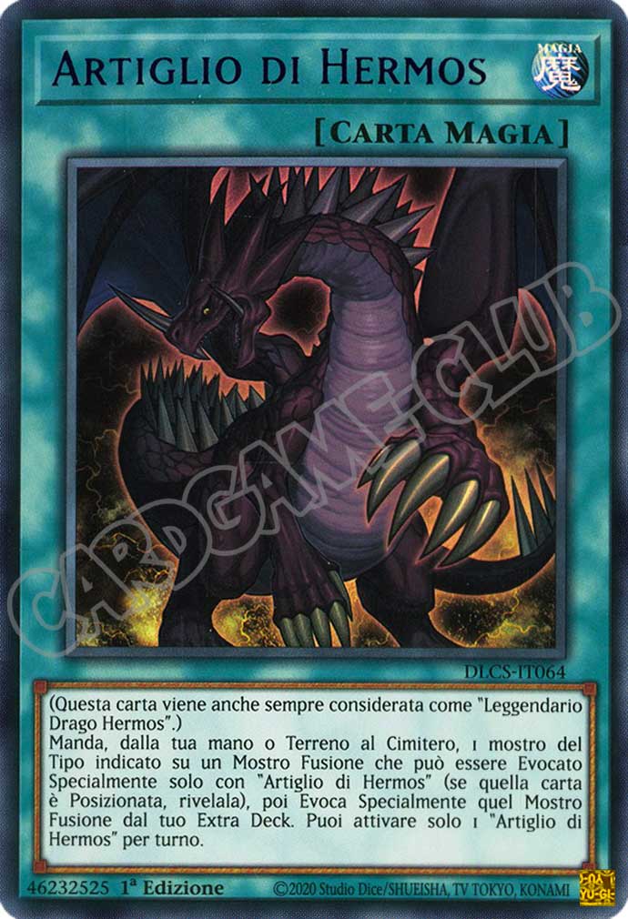 DLCS3IT064 Artiglio di Hermos (scritta viola) ultra rara 1a edizione (IT)