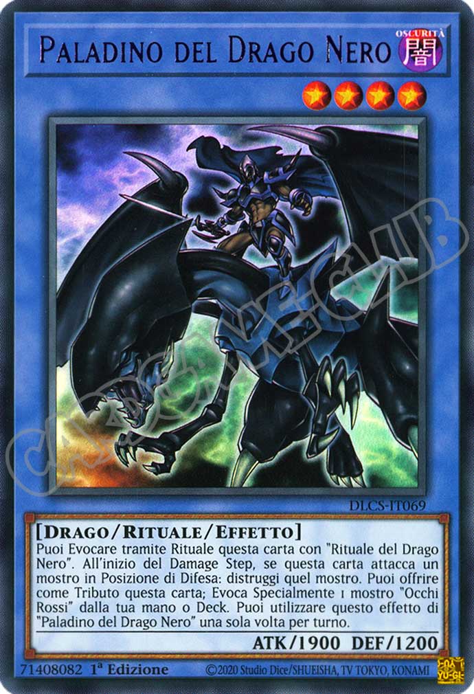 DLCS3IT069 Paladino del Drago Nero (scritta viola) ultra rara 1a edizione (IT)