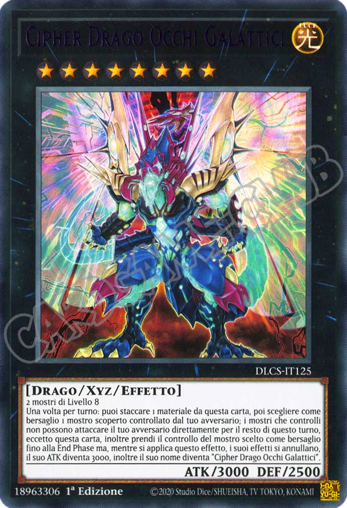 DLCS3IT125 Cipher Drago Occhi Galattici (scritta viola) ultra rara 1a edizione (IT)