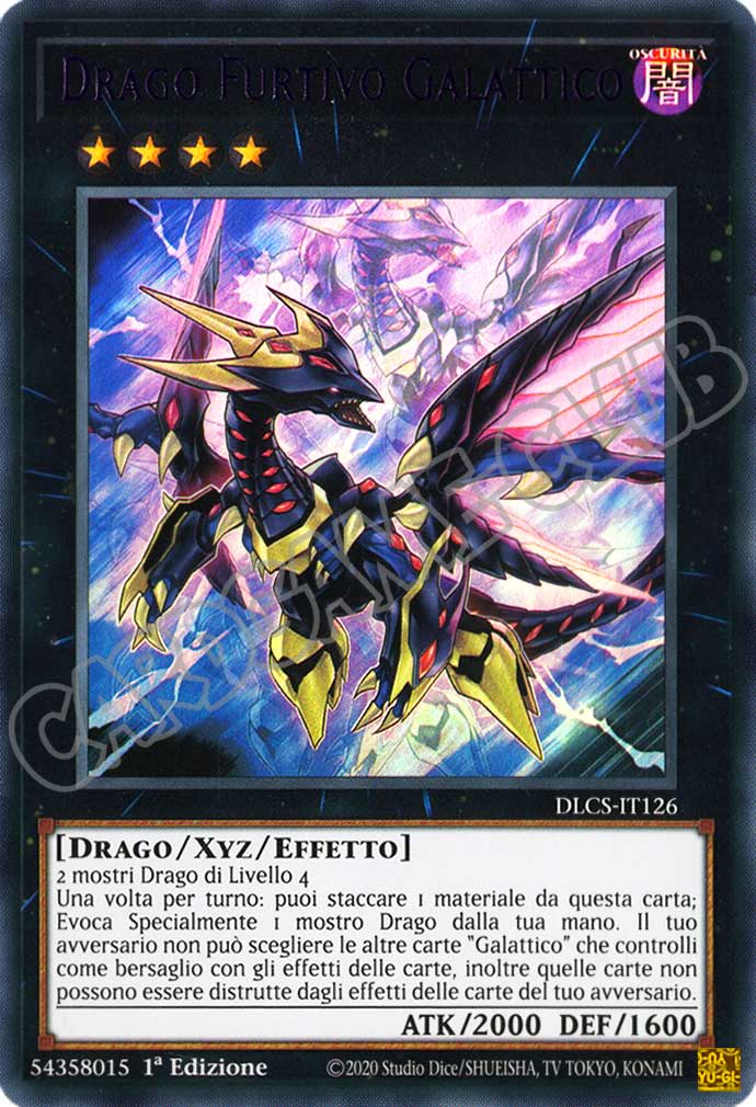 DLCS3IT126 Drago Furtivo Galattico (scritta viola) ultra rara 1a edizione (IT)