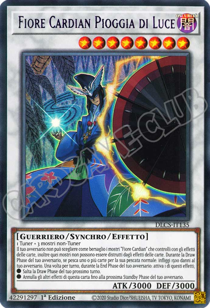 DLCS3IT135 Fiore Cardian Pioggia di Luce (scritta viola) ultra rara 1a edizione (IT)