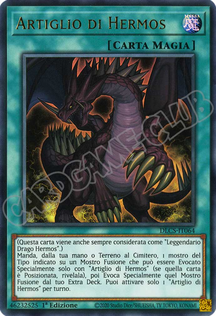 DLCS4IT064 Artiglio di Hermos (scritta oro) ultra rara 1a edizione (IT)