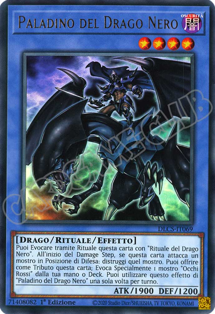 DLCS4IT069 Paladino del Drago Nero (scritta oro) ultra rara 1a edizione (IT)
