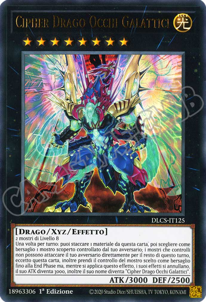 DLCS4IT125 Cipher Drago Occhi Galattici (scritta oro) ultra rara 1a edizione (IT)