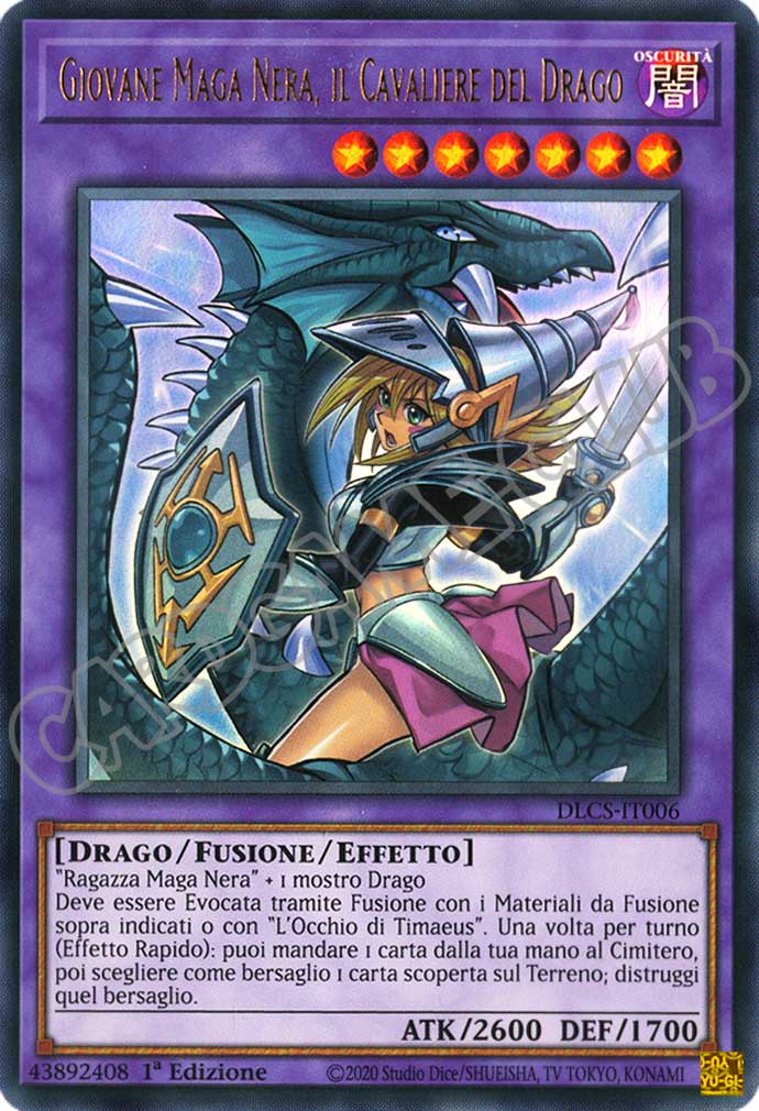DLCS4IT0B6 Giovane Maga Nera, il Cavaliere del Drago (scritta oro) ultra rara 1a edizione (IT)