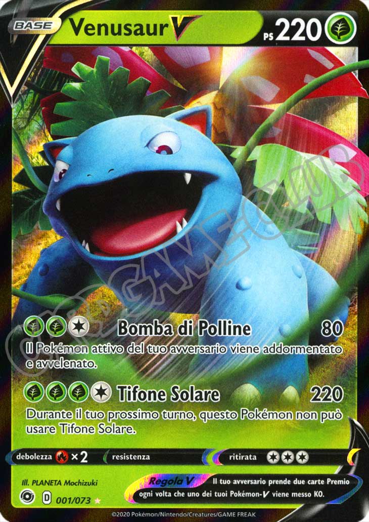 01 / 73 Venusaur V rara V foil (IT) -NEAR MINT-