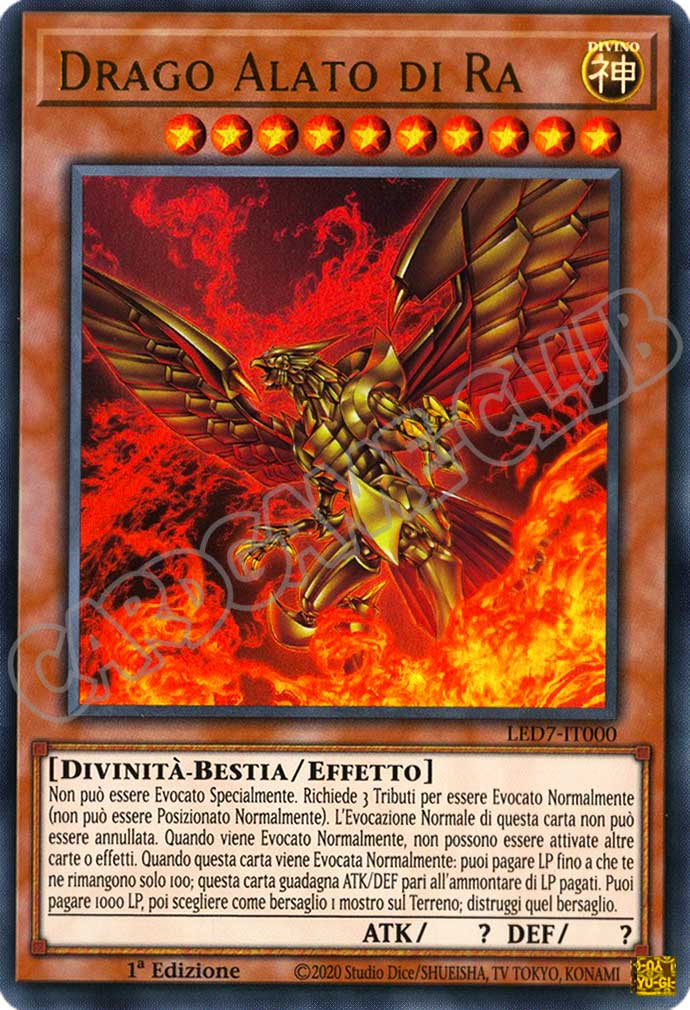 LED7-IT000 Drago Alato di Ra ultra rara 1a Edizione (IT) -NEAR MINT-