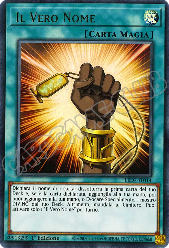 LED7-IT014 Il Vero Nome ultra rara 1a Edizione (IT) -NEAR MINT-