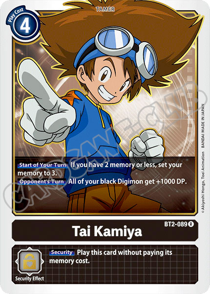 BT02-EN089 Tai Kamiya rara normale (EN) -NEAR MINT-