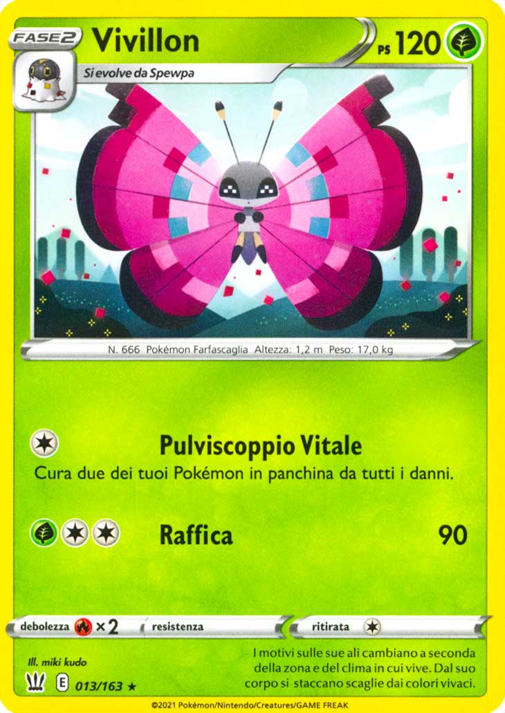 013 / 163 Vivillon Rara normale (IT) -NEAR MINT-