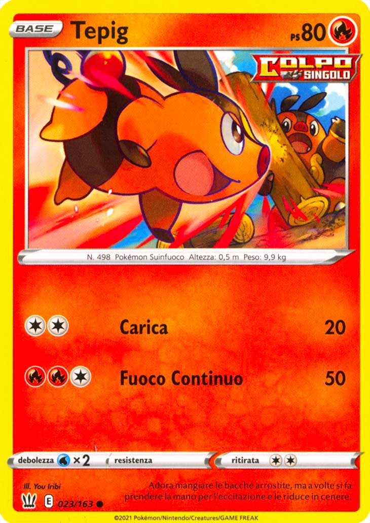 023 / 163 Tepig Comune normale (IT) -NEAR MINT-
