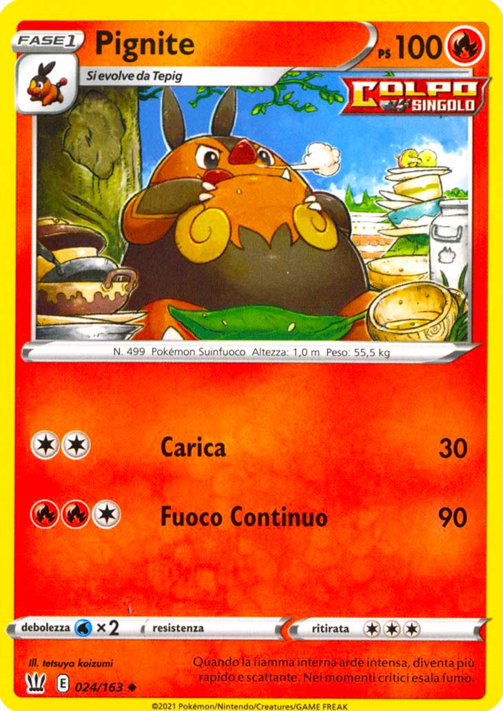 024 / 163 Pignite Non Comune normale (IT) -NEAR MINT-