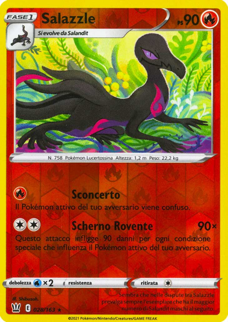 028 / 163 Salazzle Rara Reverse foil (IT) -NEAR MINT-